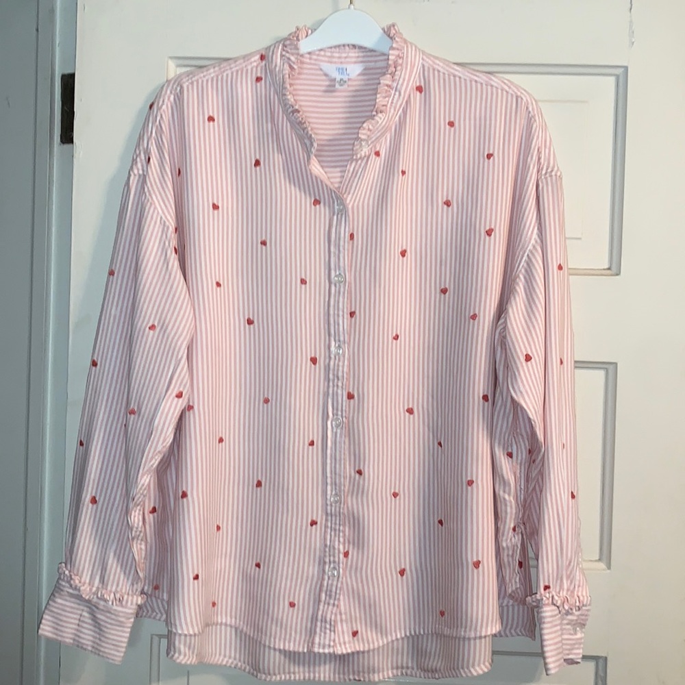 Embroidered Heart Blouse